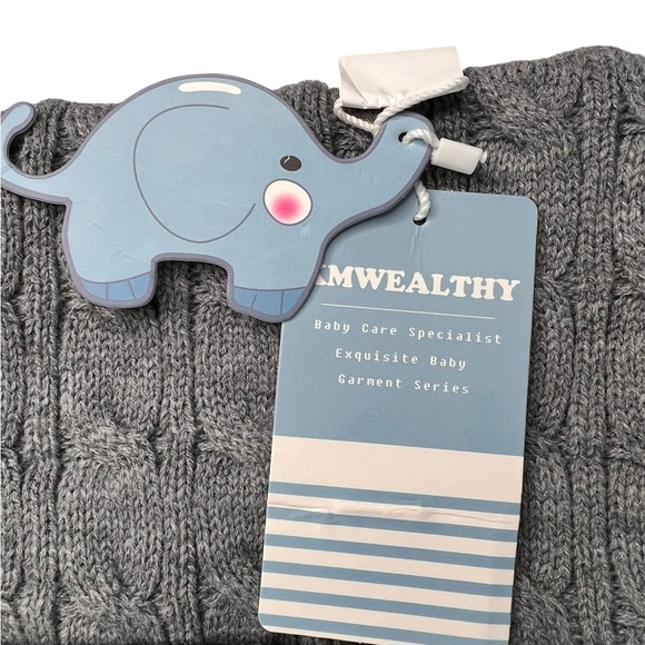 Cozy Newborn Baby Swaddle Blanket Unisex Infant Wrap Soft 0-6month Cable Knit - Picture 3 of 7